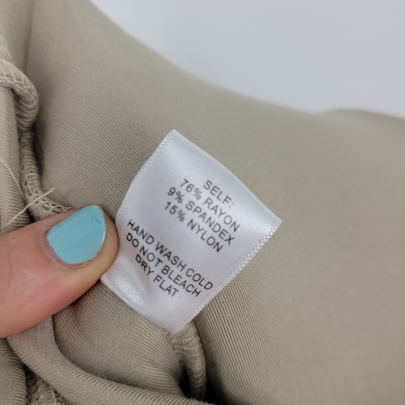 NEW Joh Apparel french scuba pearl long pant peacock tan beige cream XL wide - Picture 6 of 12